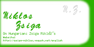 miklos zsiga business card